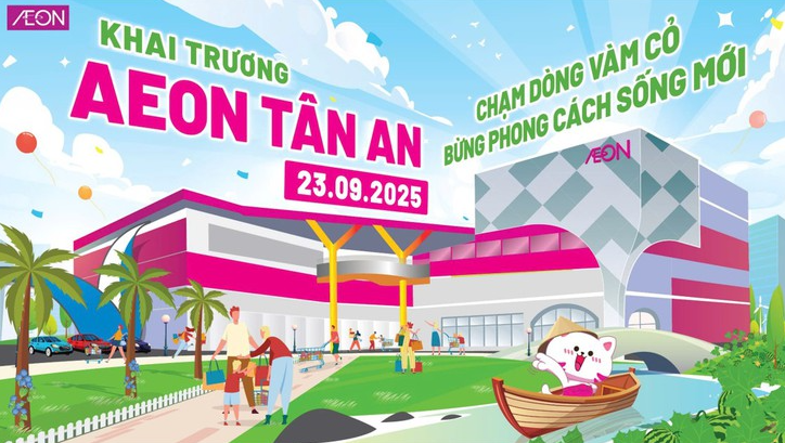 Chưa đầy 1 tháng nữa, sẽ khai trương trung tâm thương mại AEON đầu tiên tại Đồng bằng sông Cửu Long- Ảnh 1. Chưa đầy 1 tháng nữa, sẽ khai trương trung tâm thương mại AEON đầu tiên tại Đồng bằng sông Cửu Long- Ảnh 1.