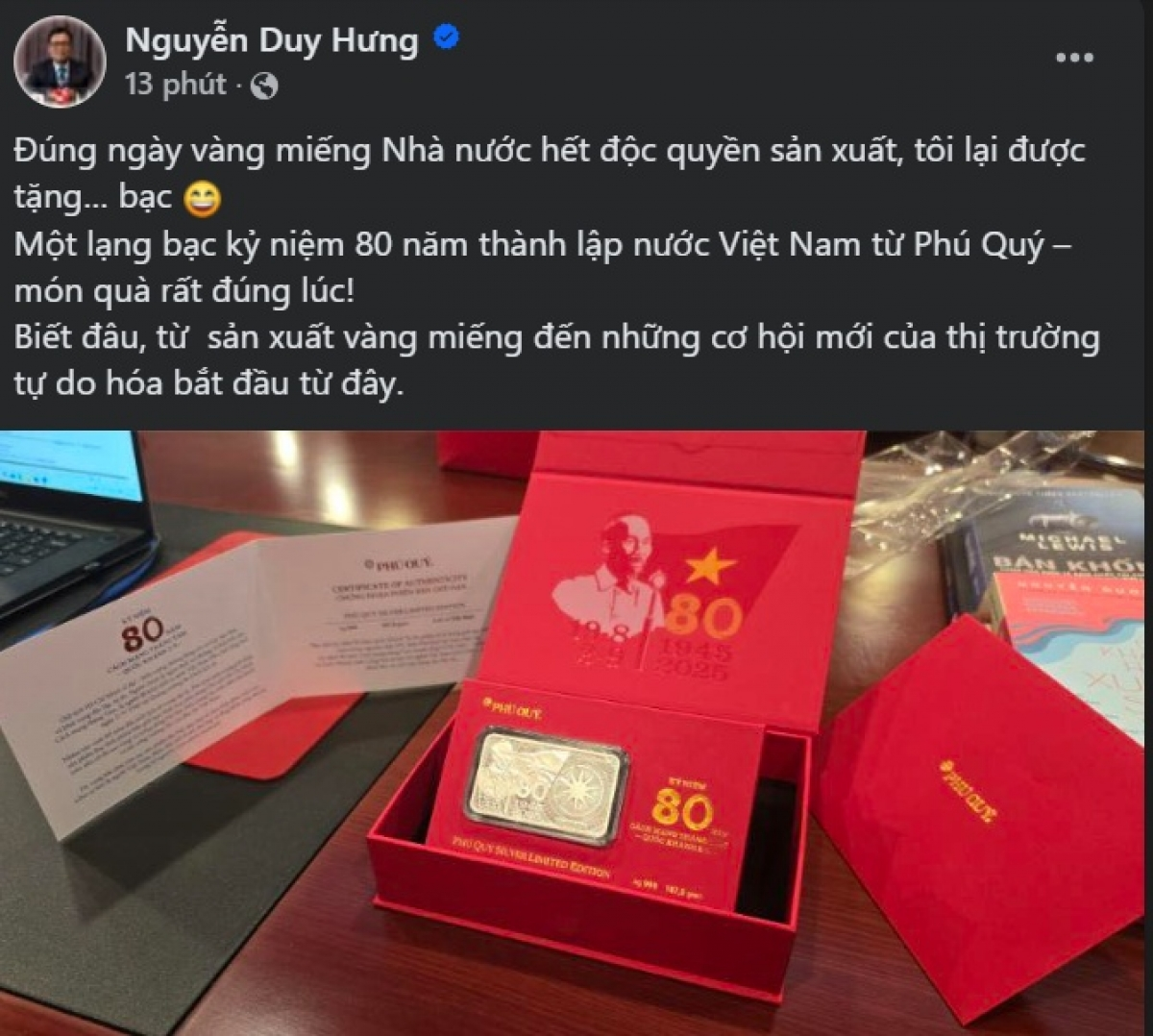 Chủ tịch Nguyễn Duy Hưng nhận món quà đặc biệt đúng ngày cổ phiếu SSI lập kỷ lục chưa từng có