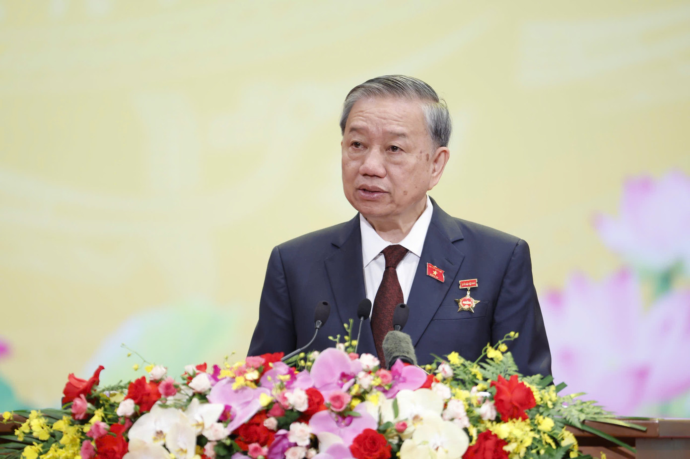 Tổng Bí thư Tô Lâm phát biểu tại cuộc gặp. Ảnh Như Ý 278tbt6.jpg