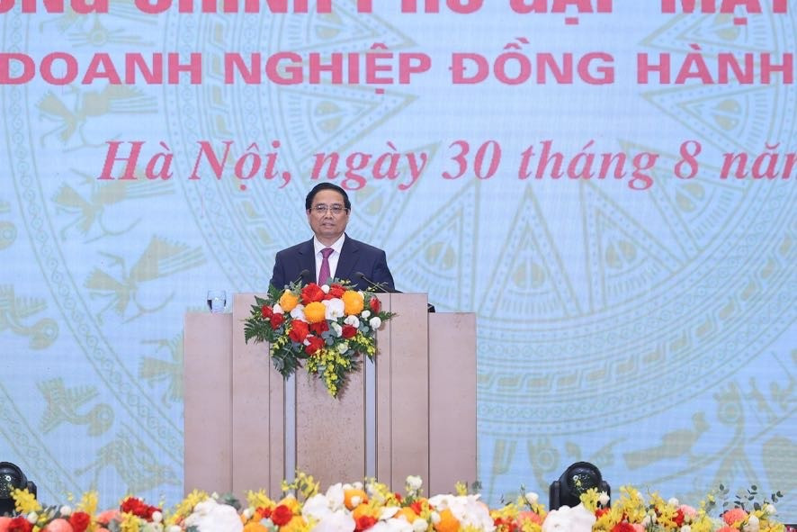 Thủ tướng Phạm Minh Chính phát biểu tại Hội nghị. Ảnh: VGP. 308ttgdn4.jpg