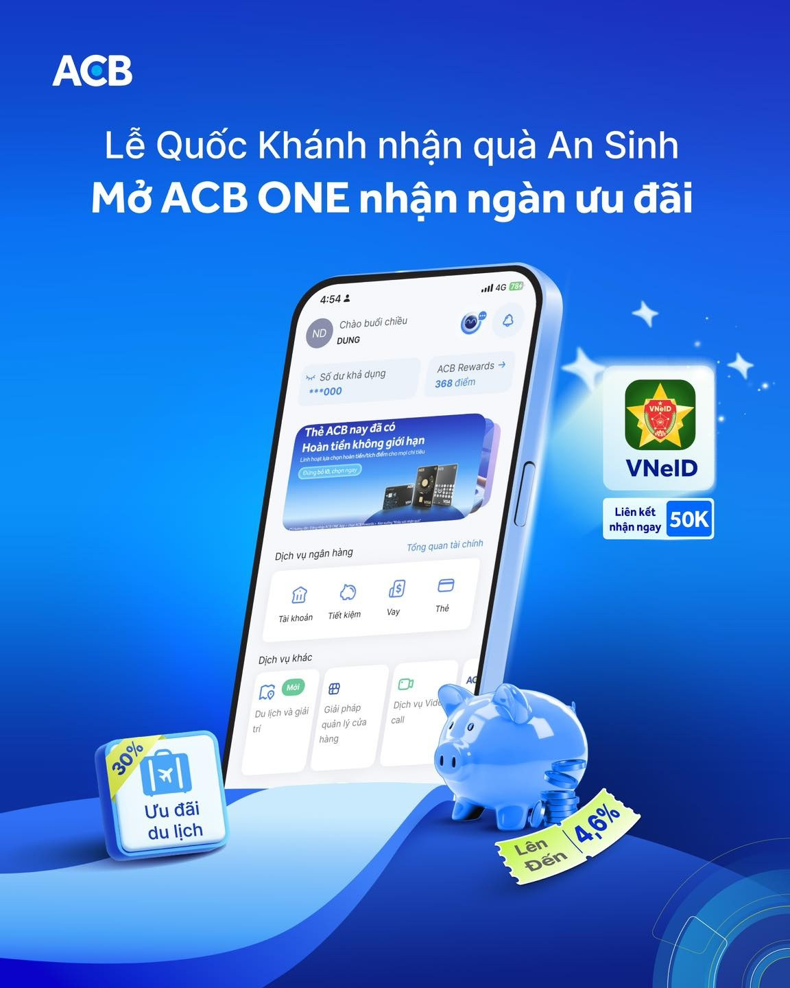 VietinBank, BIDV, HDBank, ACB… đua nhau tặng quà khi liên kết VNeID, cơ hội nhận 1 chỉ vàng SJC