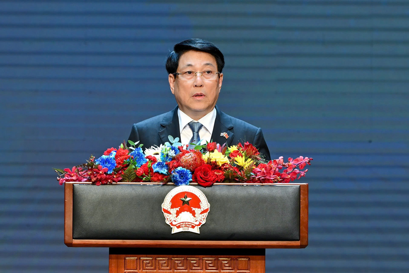 Chủ tịch nước Lương Cường phát biểu tại buổi lễ. Ảnh: Nhật Minh. img-9997.jpg