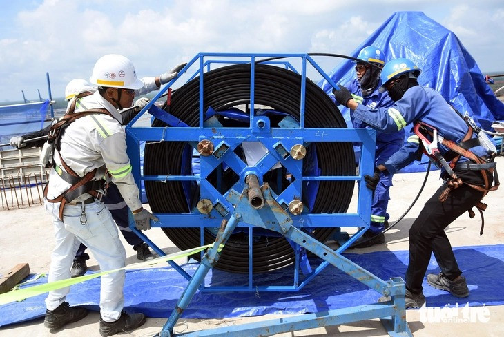 Cây cầu gần 4.900 tỷ có nhịp chính dài nhất Đông Nam Á đạt dấu mốc quan trọng- Ảnh 3. Cây cầu gần 4.900 tỷ có nhịp chính dài nhất Đông Nam Á đạt dấu mốc quan trọng- Ảnh 3.