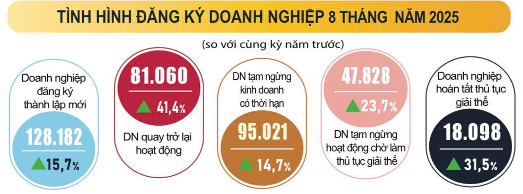 Số doanh nghiệp thành lập mới và quay lại thị trường tăng mạnh- Ảnh 1.