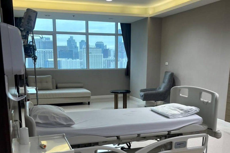 Phòng bệnh VIP của ông Thaksin ở tầng 14 Bệnh viện Đa khoa Cảnh sát. (Ảnh: Bangkok Post) 5771770.jpg
