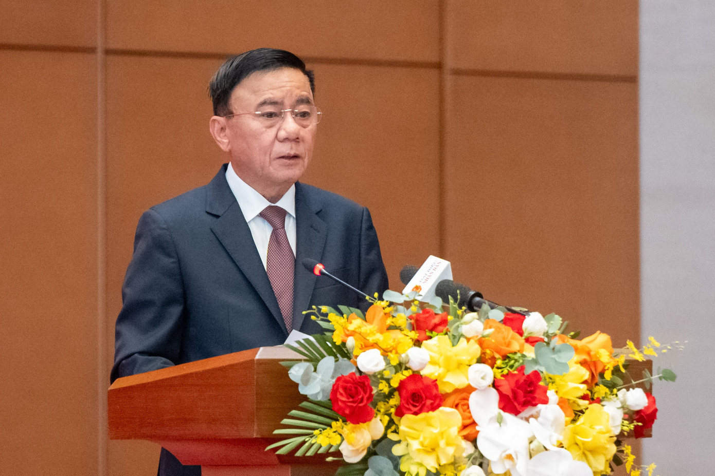 Thường trực Ban Bí thư Trần Cẩm Tú phát biểu. Ảnh: Phạm Thắng 99tu.jpg
