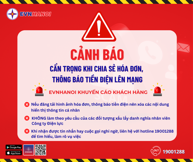 Điện lực Hà Nội phát cảnh báo quan trọng tới khách hàng sử dụng điện - ảnh 1