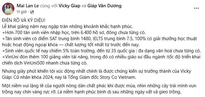 1 năm chưa từng có tại ĐH của tỷ phú Phạm Nhật Vượng: Tỷ lệ chọi 1/9, IELTS trung bình 7.5, cựu sinh viên SN 2001 đã giữ chức Tổng giám đốc