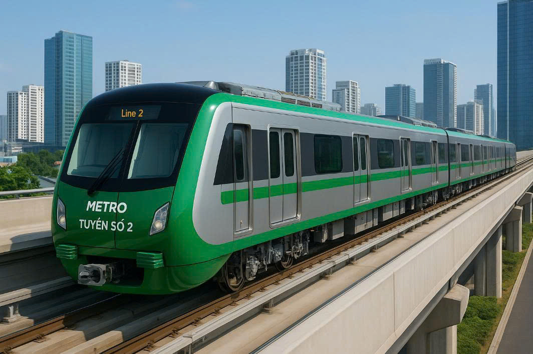 Tuyến đường sắt đô thị số 2, đoạn Nam Thăng Long - Trần Hưng Đạo sẽ khởi công vào tháng 10. Ảnh minh họa