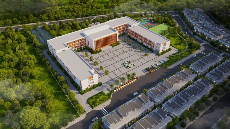 Phối cảnh trường Tiểu học, THCS & THPT FPT Vinh. Nguồn ảnh: Báo Chính phủ