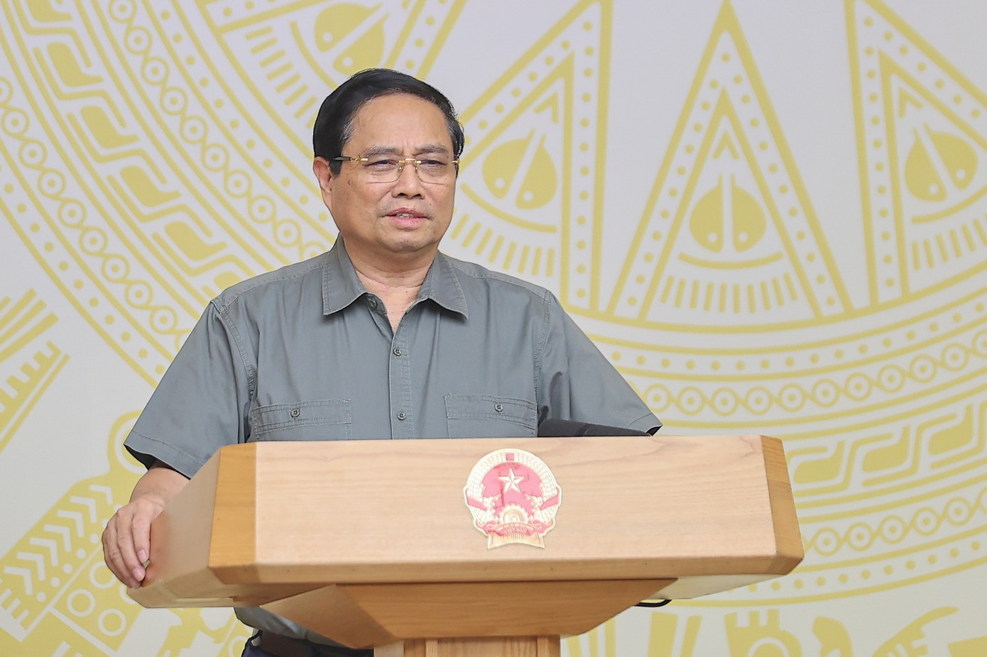 Thủ tướng Phạm Minh Chính phát biểu tại phiên họp. Ảnh: VGP 229ttgc4.jpg