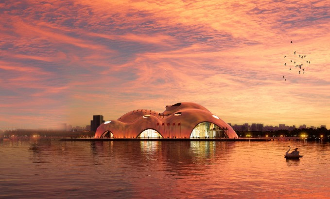 Phối cảnh dự án Nhà hát Ngọc Trai và Công viên văn hóa - nghệ thuật chuyên đề. Nguồn ảnh: Internet