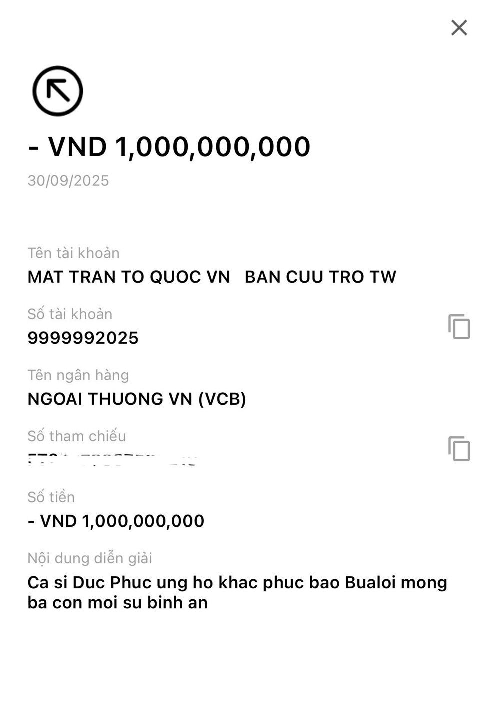 Một nam ca sĩ chuyển nóng 1.000.000.000 đồng ủng hộ người dân chịu ảnh hưởng bão số 10 - ảnh 2