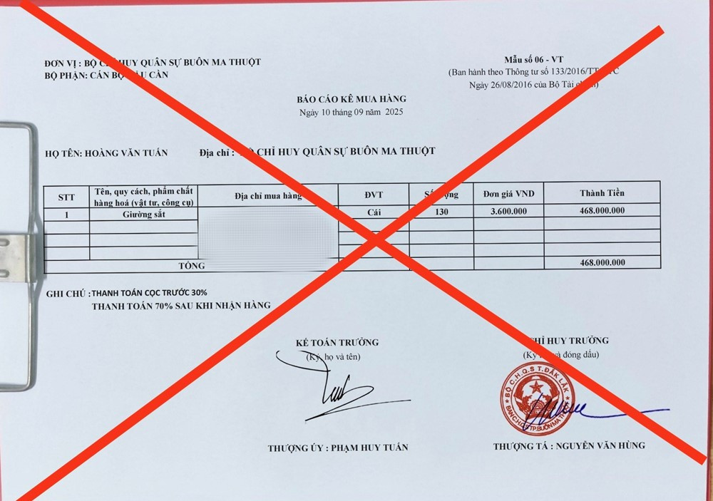 Công an Đắk Lắk phát cảnh báo quan trọng liên quan đến ‘Cán bộ Bộ Chỉ huy Quân sự’ - ảnh 1