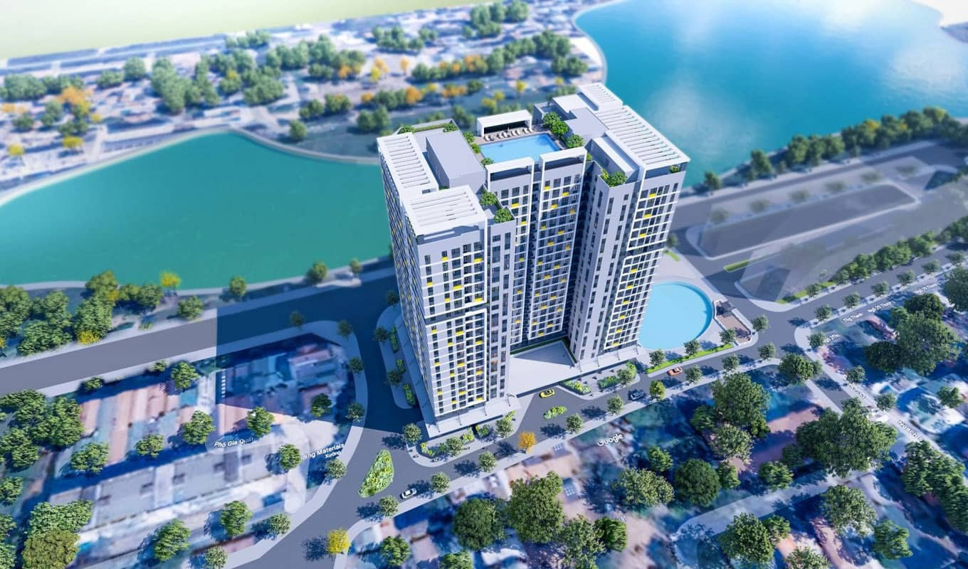 Phối cảnh nhà ở xã hội Thượng Thanh tại phường Bồ Đề. Nguồn ảnh: Him Lam