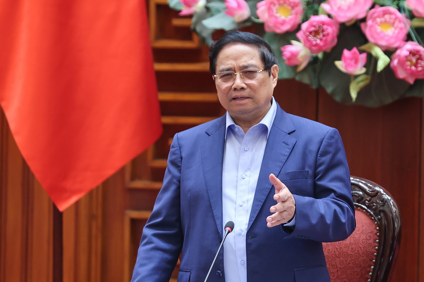 Thủ tướng Phạm Minh Chính phát biểu tại cuộc họp. Ảnh: Nhật Bắc img2479-17599899756601645484643.jpg