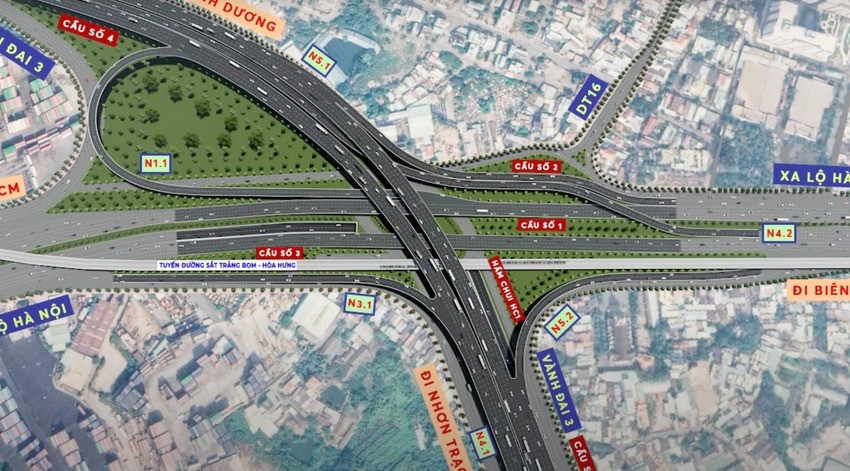 Nút giao 2.000 tỷ lớn và phức tạp nhất Vành đai 3 TP. HCM: Xóa sổ điểm nghẽn giao thông, tạo lực bẩy cho khu Đông TP- Ảnh 3. Nút giao 2.000 tỷ lớn và phức tạp nhất Vành đai 3 TP. HCM: Xóa sổ điểm nghẽn giao thông, tạo lực bẩy cho khu Đông TP- Ảnh 3.