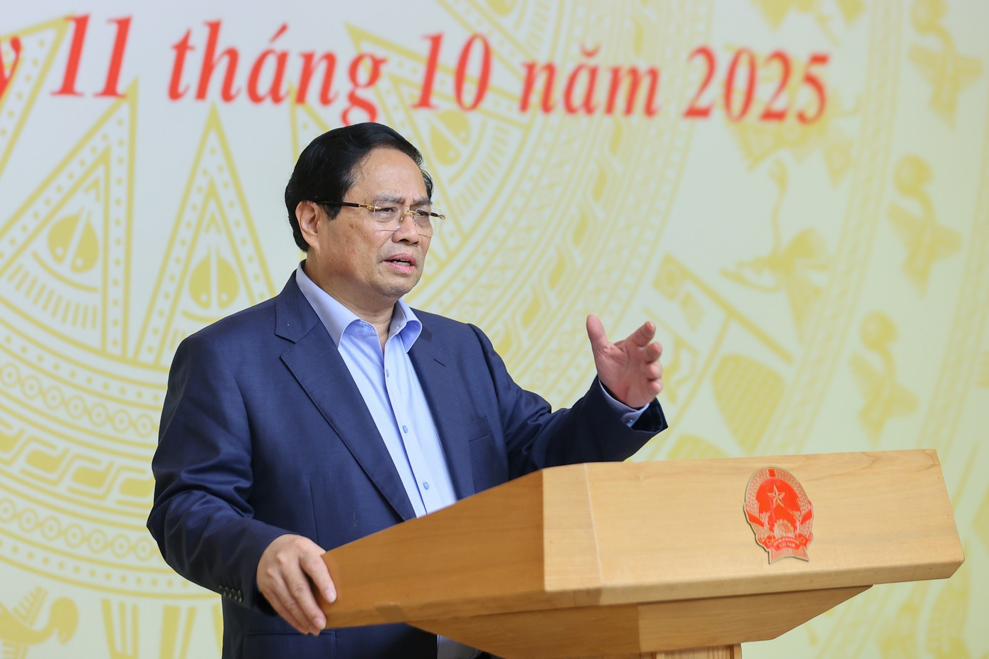 Thủ tướng Phạm Minh Chính phát biểu. Ảnh: VGP 1110ttgnoxh.jpg
