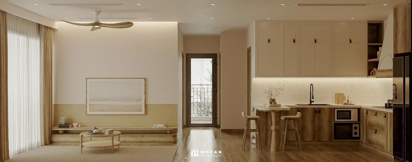 Lối sống tối giản và ấm áp trong căn hộ lấy gỗ làm chủ đạo- Ảnh 1. Lối sống tối giản và ấm áp trong căn hộ lấy gỗ làm chủ đạo- Ảnh 1.