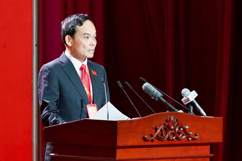 Bí thư Thành ủy TPHCM Trần Lưu Quang phát biểu khai mạc đại hội. Nguồn ảnh: Báo Chính phủ