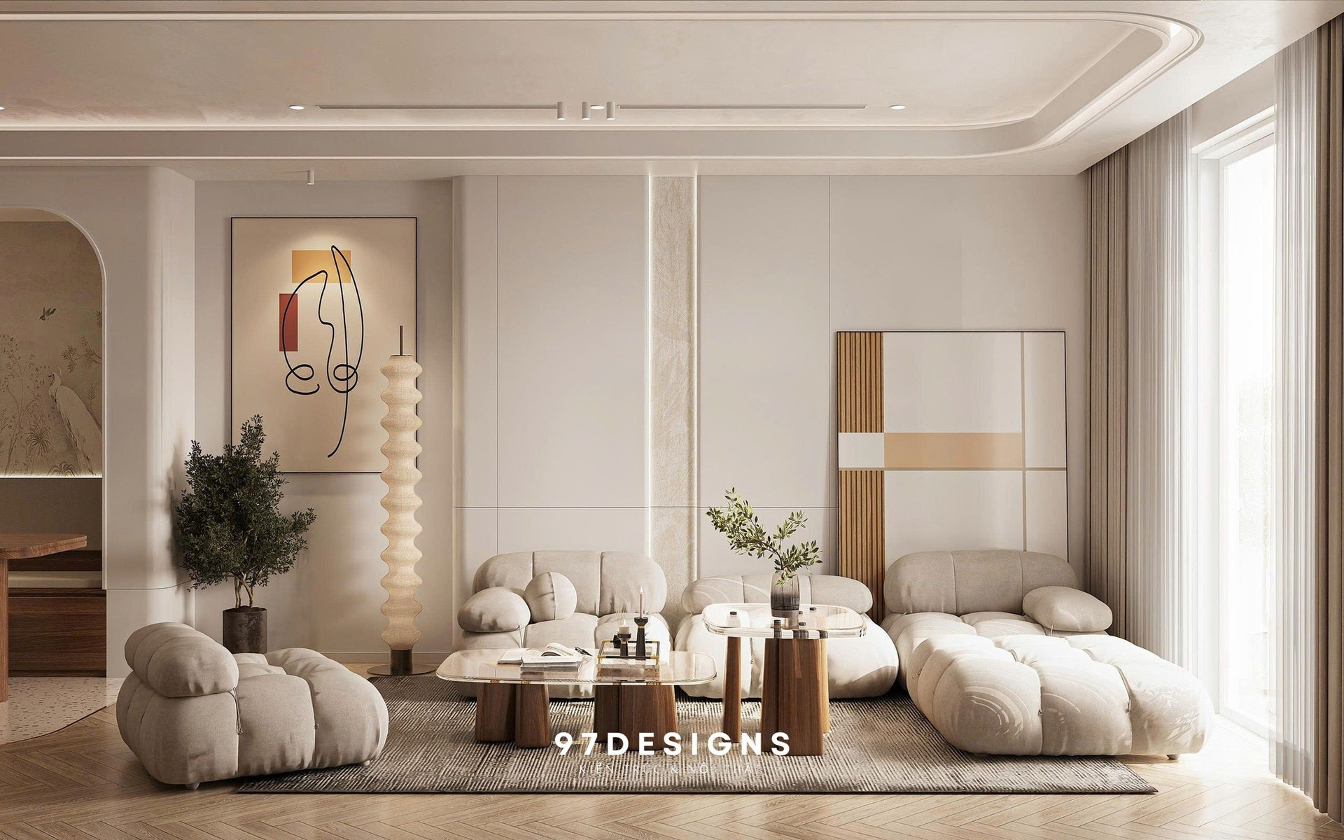 Triết lý 'ít mà tinh tế' của căn hộ thể hiện qua sự hòa quyện giữa tối giản và phong cách Nhật - Bắc Âu- Ảnh 1.