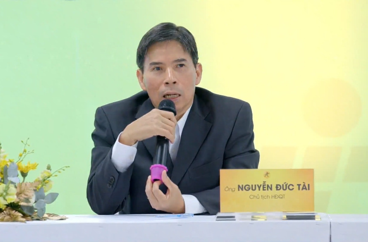 Ông Nguyễn Đức Tài chia sẻ tại ĐHĐCĐ thường niên 2025