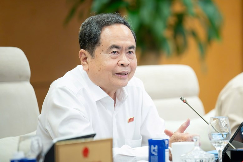 Chủ tịch Quốc hội Trần Thanh Mẫn phát biểu. Ảnh: QH 1610xd3.jpg