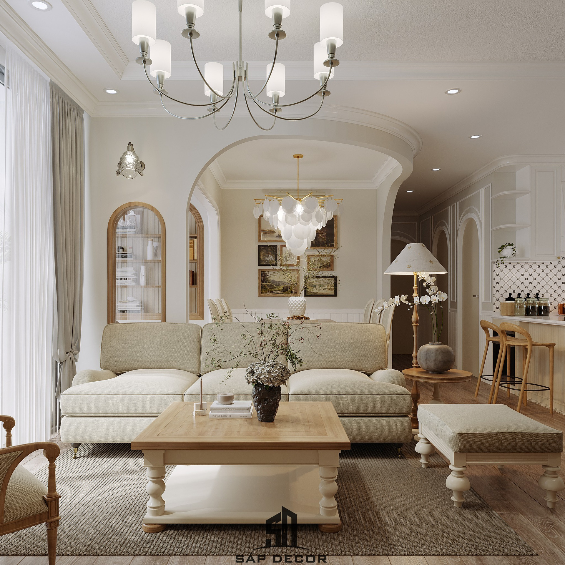 Hòa mình vào không gian sống tân cổ điển Bắc Âu trong căn hộ với nội thất chỉ 70 triệu đồng- Ảnh 1.