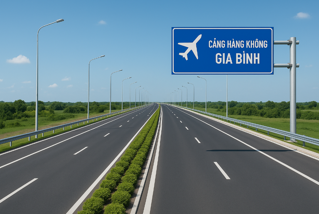 Tuyến đường kết nối sân bay Gia Bình đoạn qua tỉnh Bắc Ninh. Ảnh minh họa Tuyến đường kết nối sân bay Gia Bình đoạn qua tỉnh Bắc Ninh. Ảnh minh họa