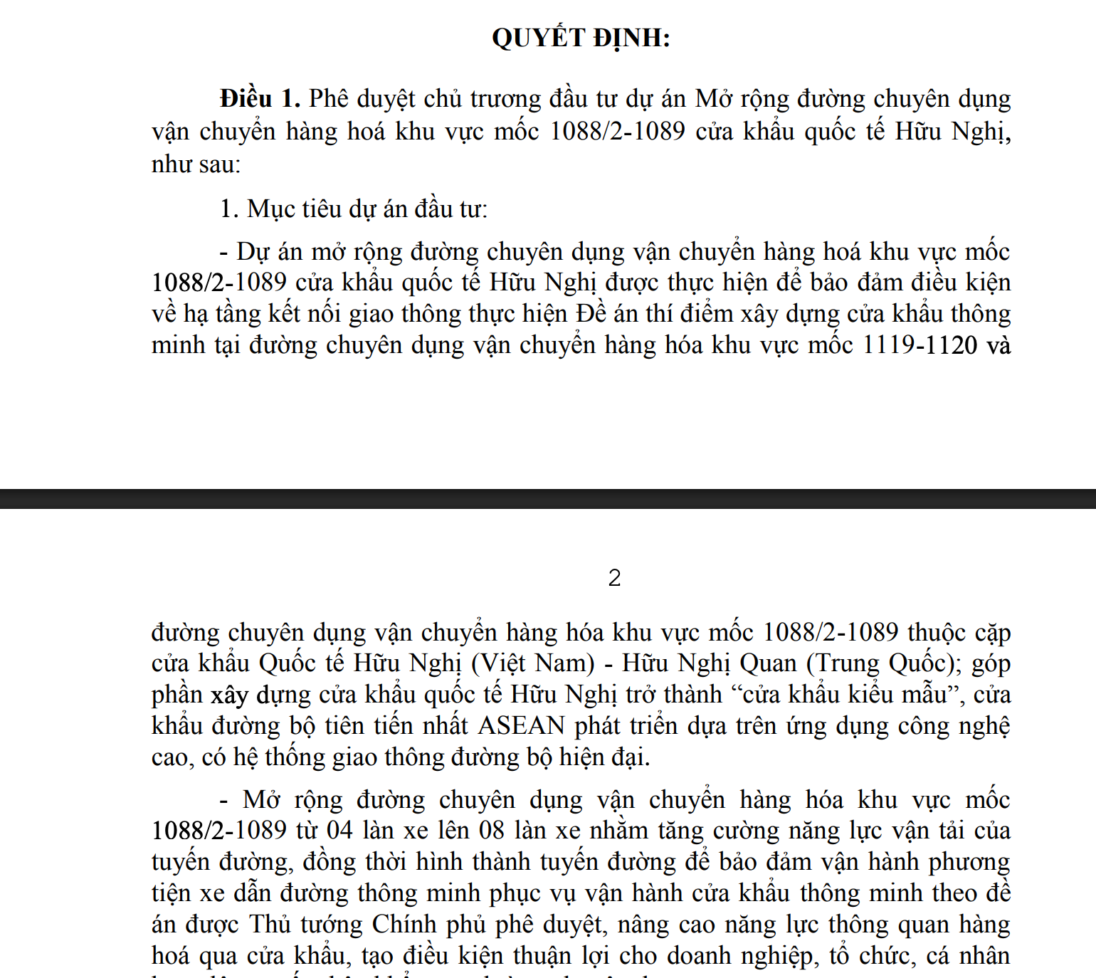 Đường vào cửa khẩu hiện đại nhất ASEAN được mở rộng lên 8 làn xe- Ảnh 1.