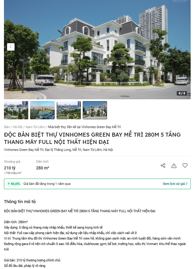 Một căn biệt thự tại khu đô thị ven đại lộ đẹp nhất Việt Nam được rao bán 750 triệu đồng/m2- Ảnh 1.