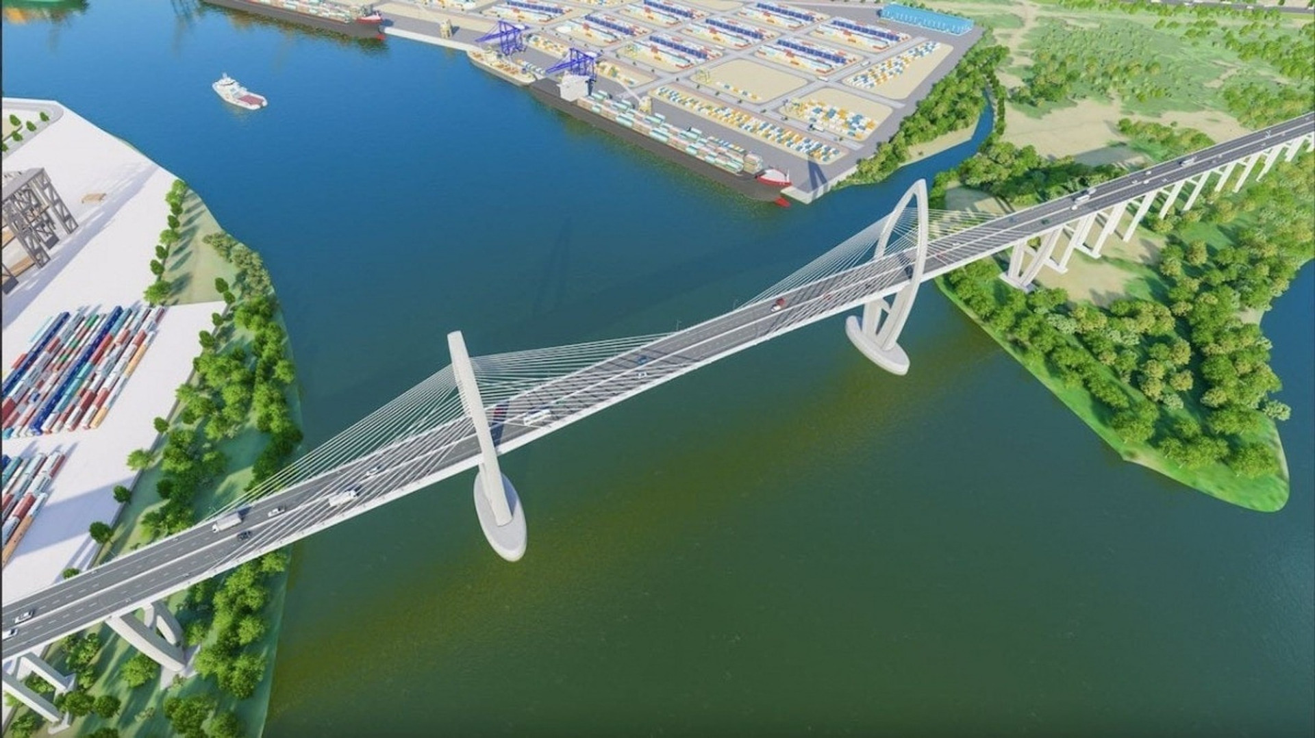 Cầu gần 5.000 tỷ có tĩnh không cao nhất Việt Nam: Sắp thông xe, loạt dự án bất động sản hưởng lợi- Ảnh 1. Cầu gần 5.000 tỷ có tĩnh không cao nhất Việt Nam: Sắp thông xe, loạt dự án bất động sản hưởng lợi- Ảnh 1.