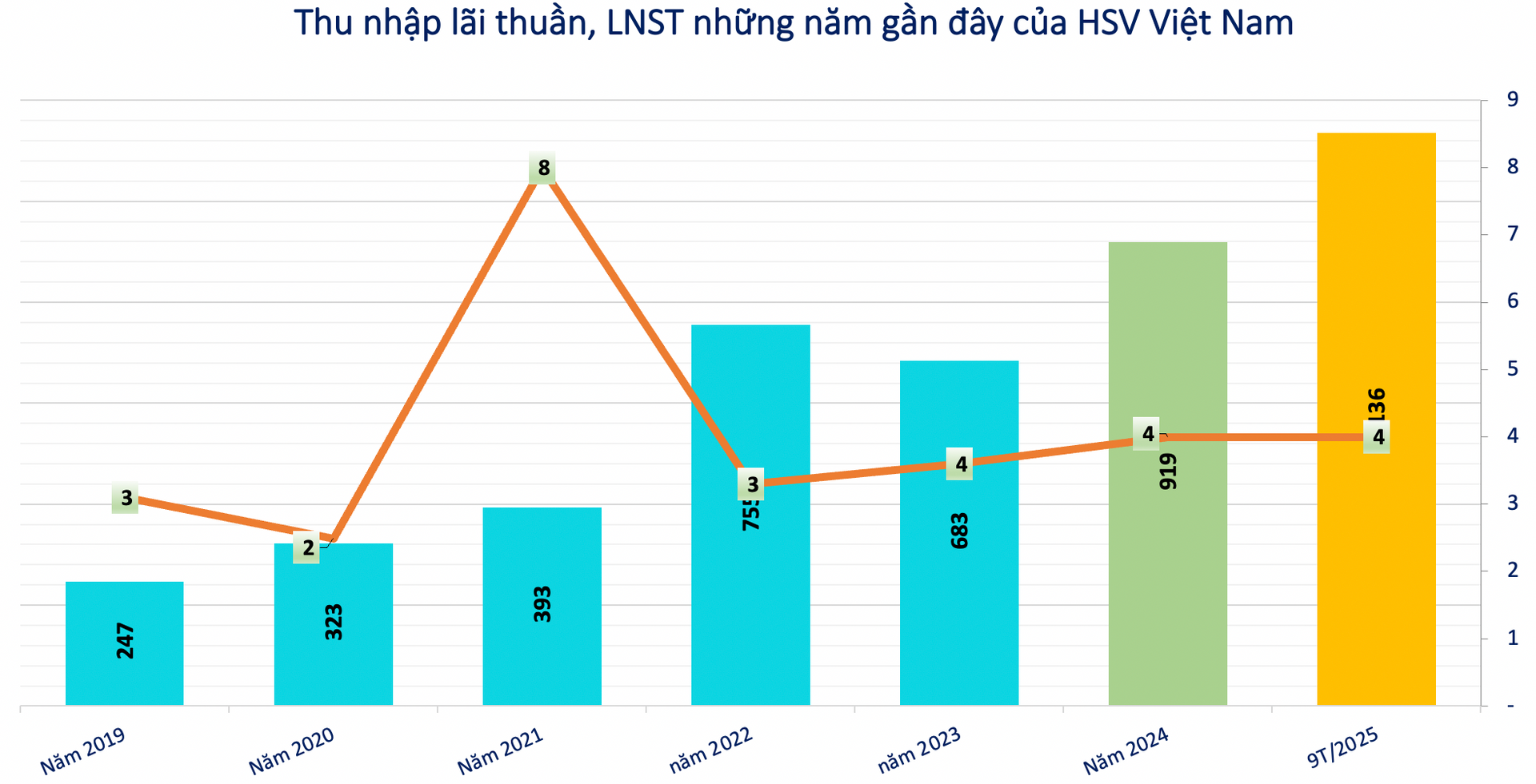 Kết quả kinh doanh của HSV Việt Nam