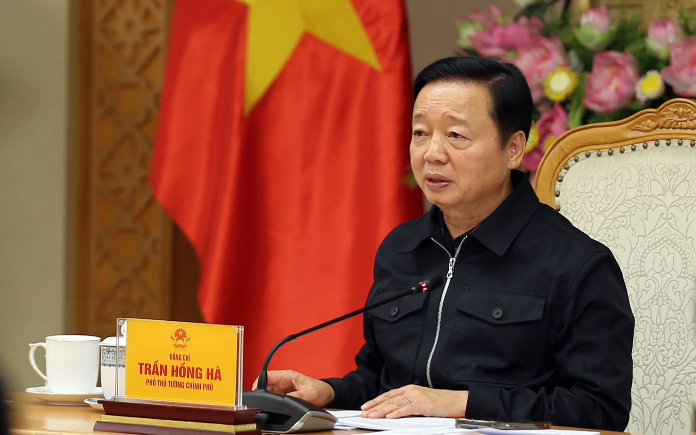 Phó Thủ tướng Trần Hồng Hà tại cuộc họp. Ảnh: VGP 311ptthha.jpg