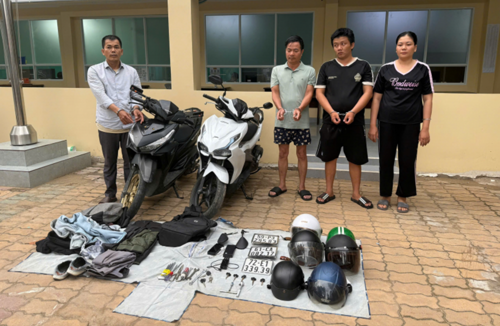 Triệt phá nhóm đối tượng trộm cắp xe máy khu vực cổng trường học - ảnh 1