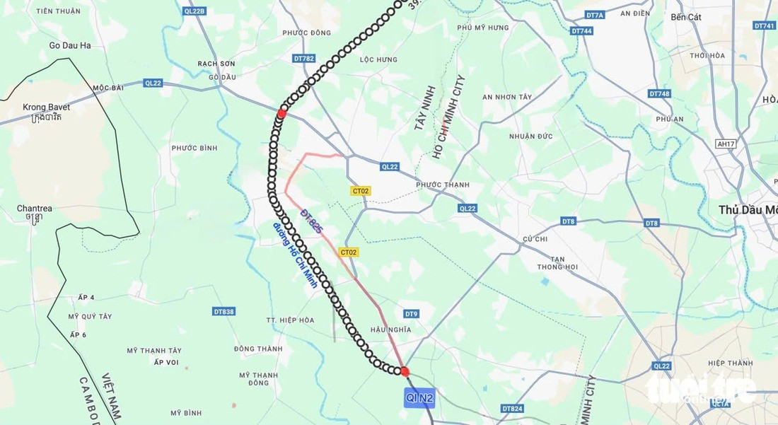 Đường Hồ Chí Minh đi qua tỉnh giáp Campuchia vẫn gặp khó- Ảnh 2.