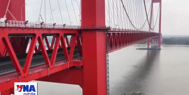 Chính thức thông xe cầu dây văng 2 tầng áp dụng công nghệ độc nhất thế giới- Ảnh 1. Chính thức thông xe cầu dây văng 2 tầng áp dụng công nghệ độc nhất thế giới- Ảnh 1.