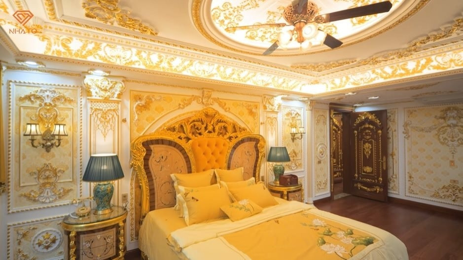 Căn biệt thự dát vàng giữa lòng Kinh Bắc: Không gian 370m2 như châu Âu thu nhỏ, giường ngủ mạ vàng như cung điện xưa- Ảnh 7.