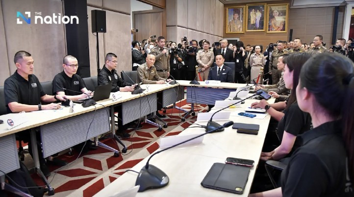 Thủ tướng Thái Lan chủ trì cuộc họp báo về chiến dịch chống lừa đảo quy mô quốc gia. (Ảnh: The Nation) thai-lan.jpg