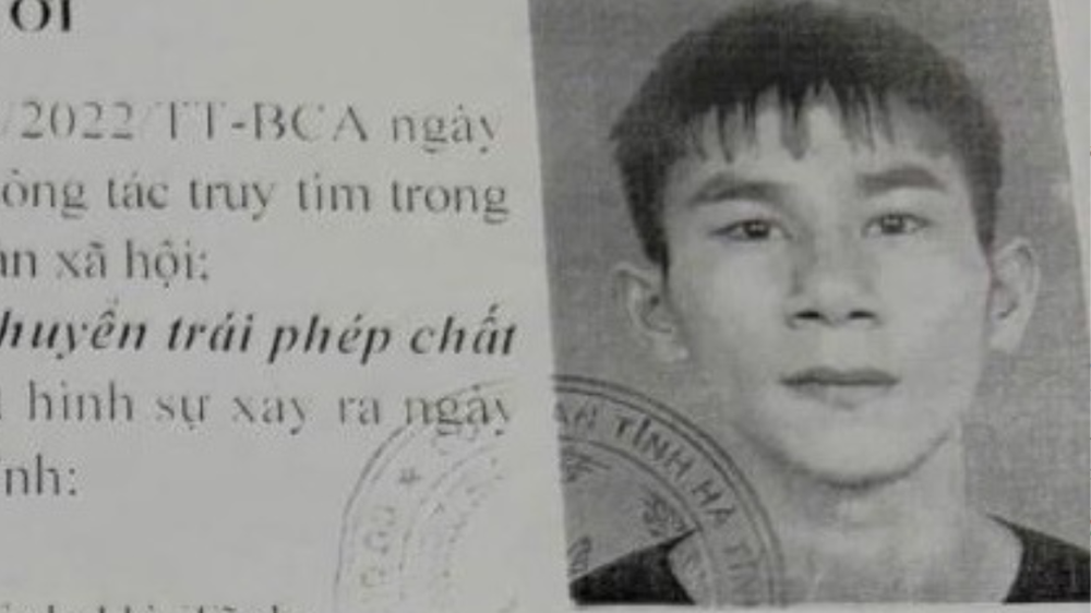 Công an truy tìm đối tượng sinh năm 1995