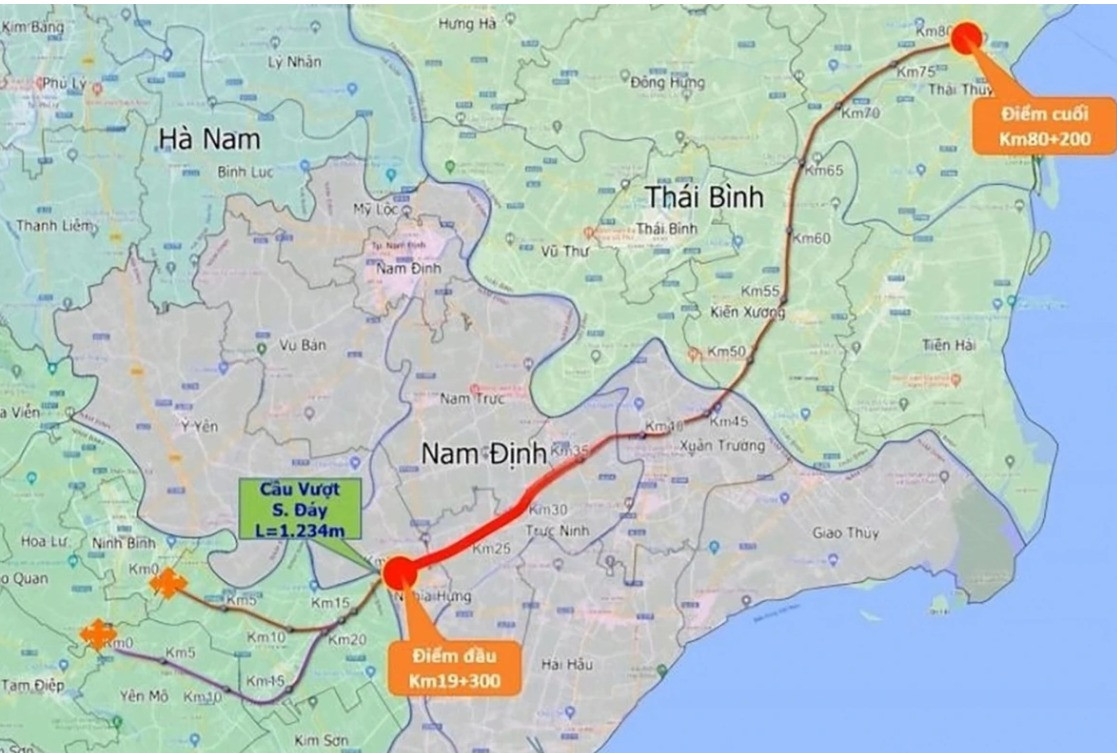 Cao tốc nằm ở cạnh đáy tam giác Đồng bằng sông Hồng sẽ hoàn thành vào năm 2026- Ảnh 1.