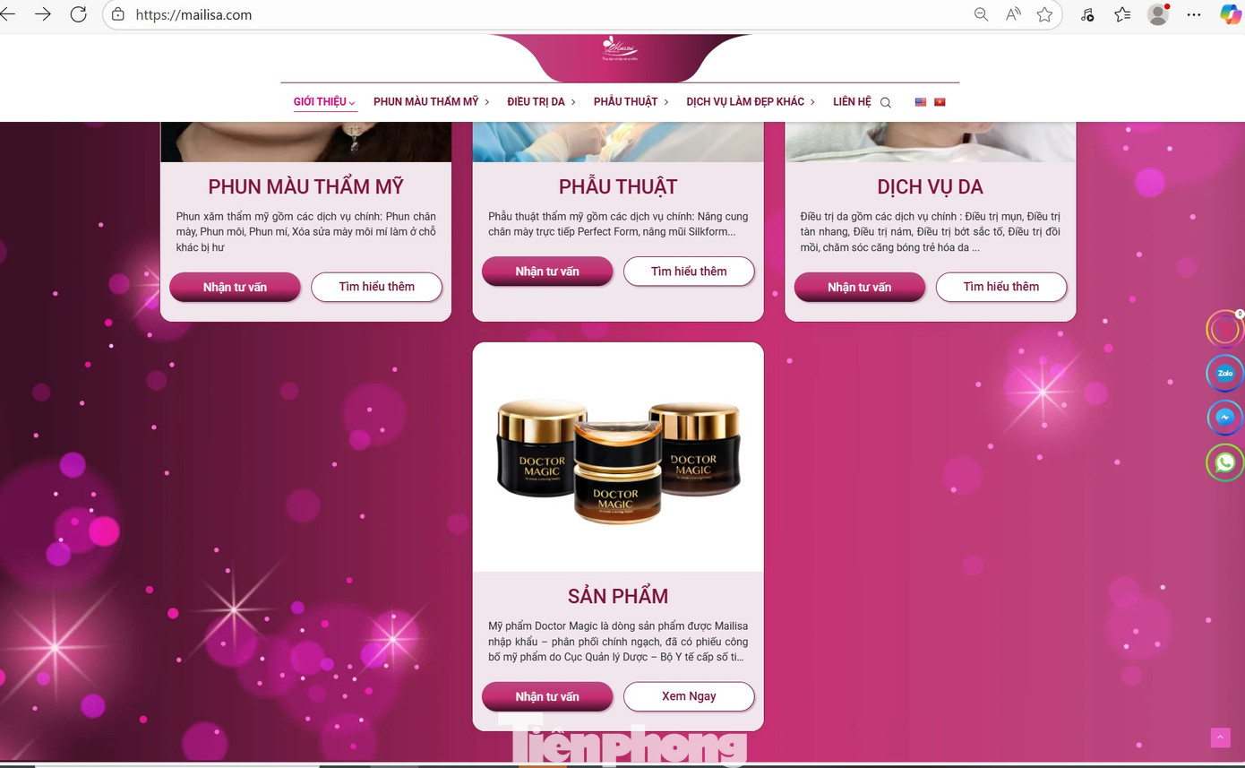 Dù trong bài đăng có mục sản phẩm nhưng khi nhấp vào thì không còn hiển thị sản phẩm. tp-mls32.png