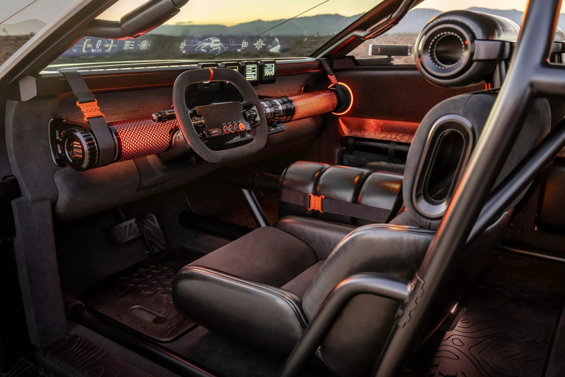 Nội thất xe tạo điểm nhấn bởi nhiều chi tiết dạng 3D. Ảnh: Hyundai