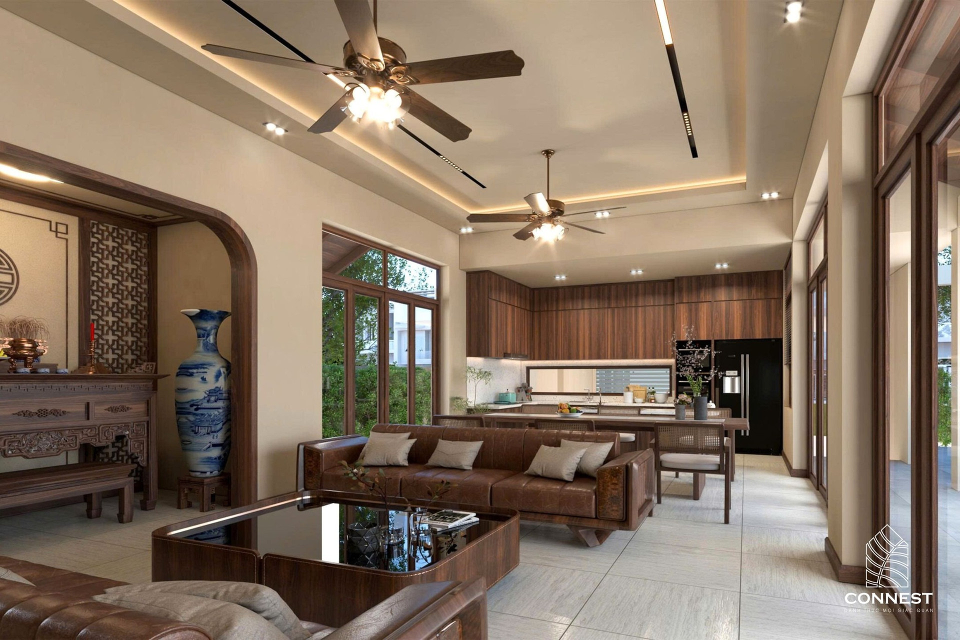 Khoảng lặng dịu dàng trong căn nhà 250m2 giữa lòng Quảng Bình: Bản giao hưởng giữa thiên nhiên và truyền thống- Ảnh 6. Khoảng lặng dịu dàng trong căn nhà 250m2 giữa lòng Quảng Bình: Bản giao hưởng giữa thiên nhiên và truyền thống- Ảnh 6.