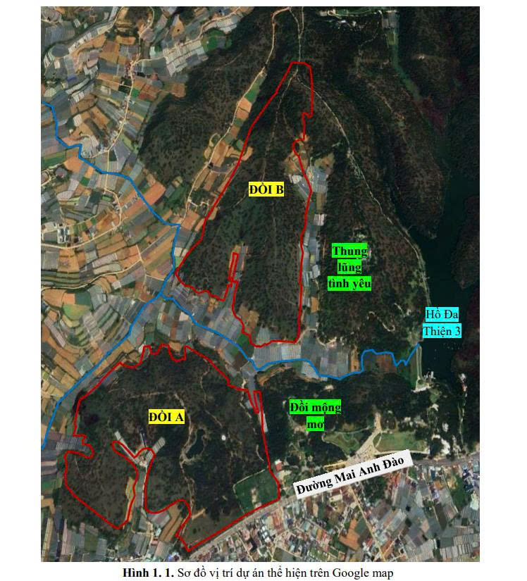 Vị trí dự án. Nguồn ảnh: Báo cáo tác động môi trường