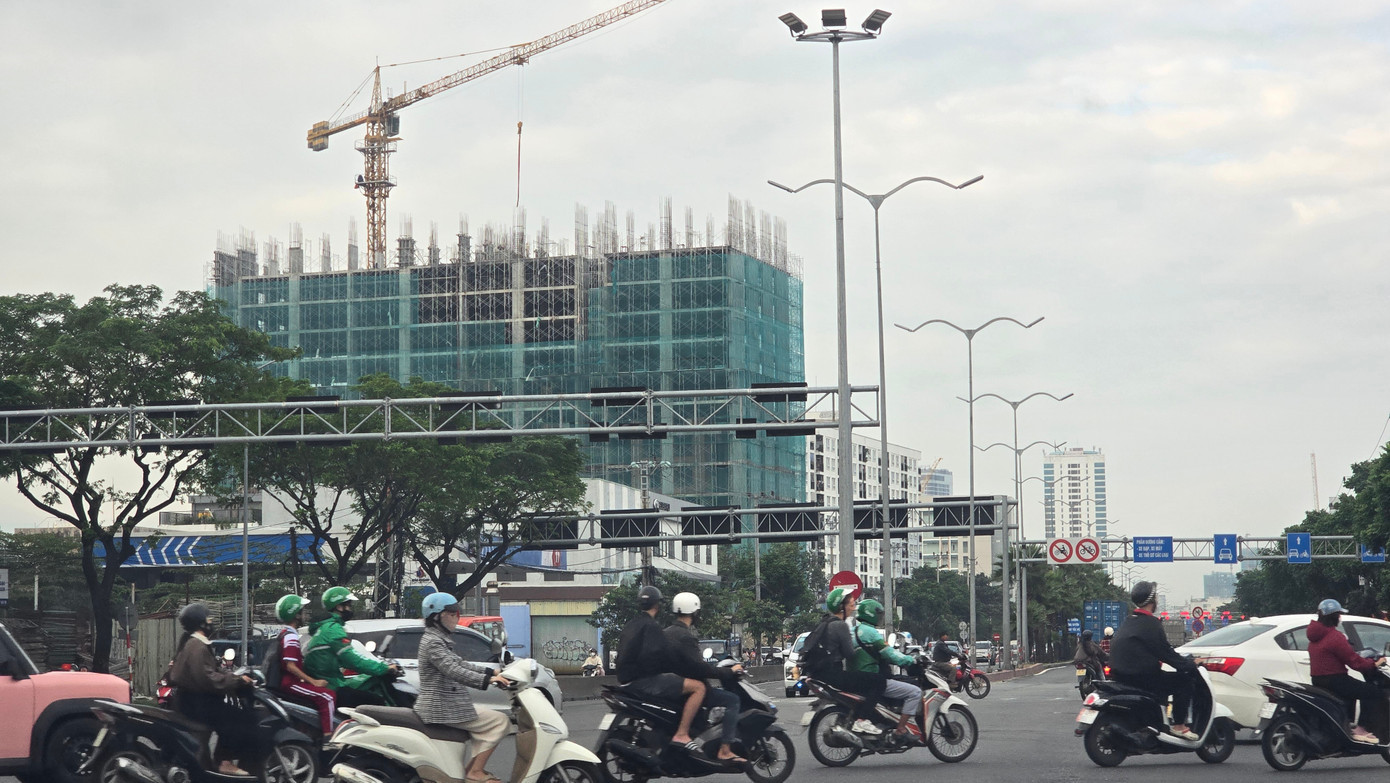 Một dự án nhà ở xã hội ở trung tâm Đà Nẵng đang được xây dựng. 20251126-153201.jpg