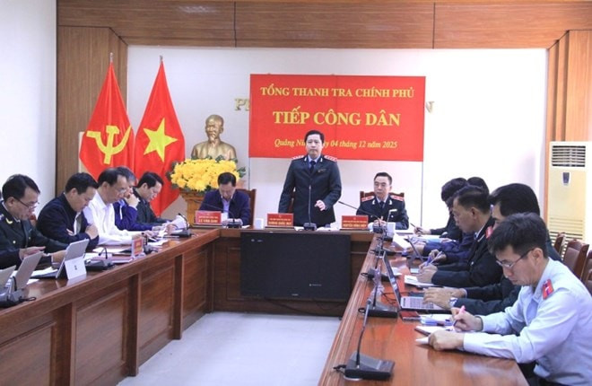 Lãnh đạo Thanh tra Chính phủ tiếp công dân định kỳ tháng 12 tại tỉnh Quảng Ninh. Ảnh Thanh tra Chính phủ