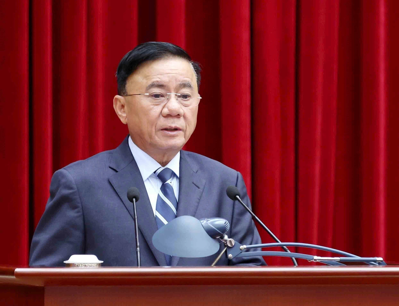 Thường trực Ban Bí thư Trần Cẩm Tú phát biểu tại hội nghị. Ảnh: PV. tienphong-812tc1.jpg