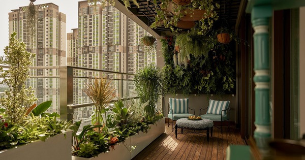 Ban công biến thành khu vườn nhiệt đới trên cao: Góc an yên 50m2 giữa trời Sài Gòn