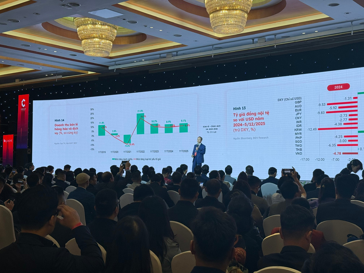 TS. Cấn Văn Lực - Chuyên gia Kinh tế trưởng BIDV tại hội nghị ngày 9/12. luc.jpg